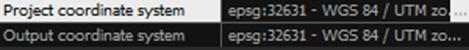 RealityScan's coordinate system settings with a geo-referenced EPSG code selected